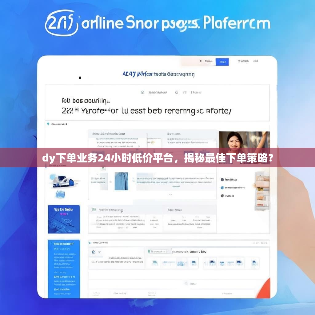 dy下单业务24小时低价平台，揭秘最佳下单策略？