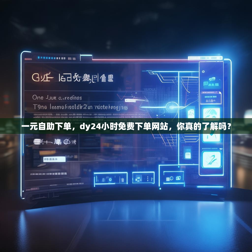 一元自助下单，dy24小时免费下单网站，你真的了解吗？