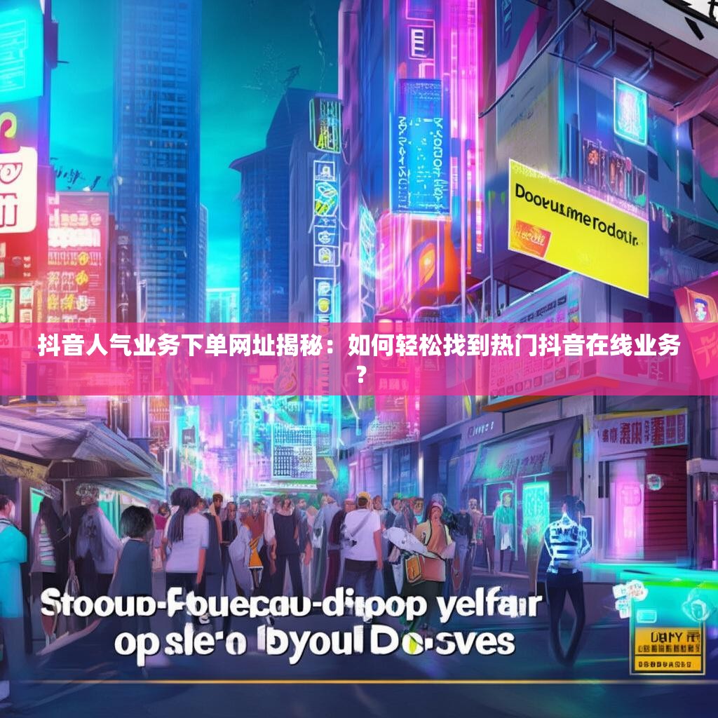 抖音人气业务下单网址揭秘：如何轻松找到热门抖音在线业务？