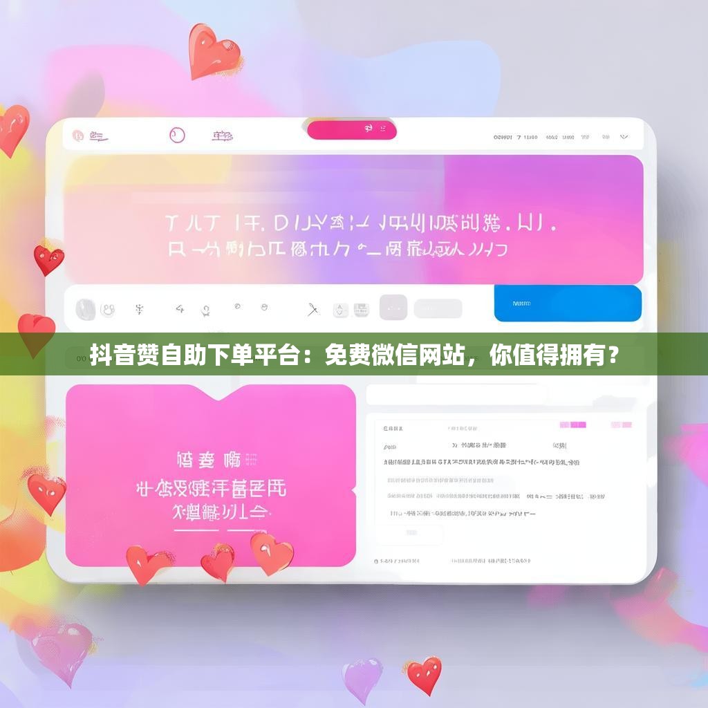 抖音赞自助下单平台:免费微信网站,你值得拥有? 抖音赞自助下单平台:免费微信网站,你值得拥有?