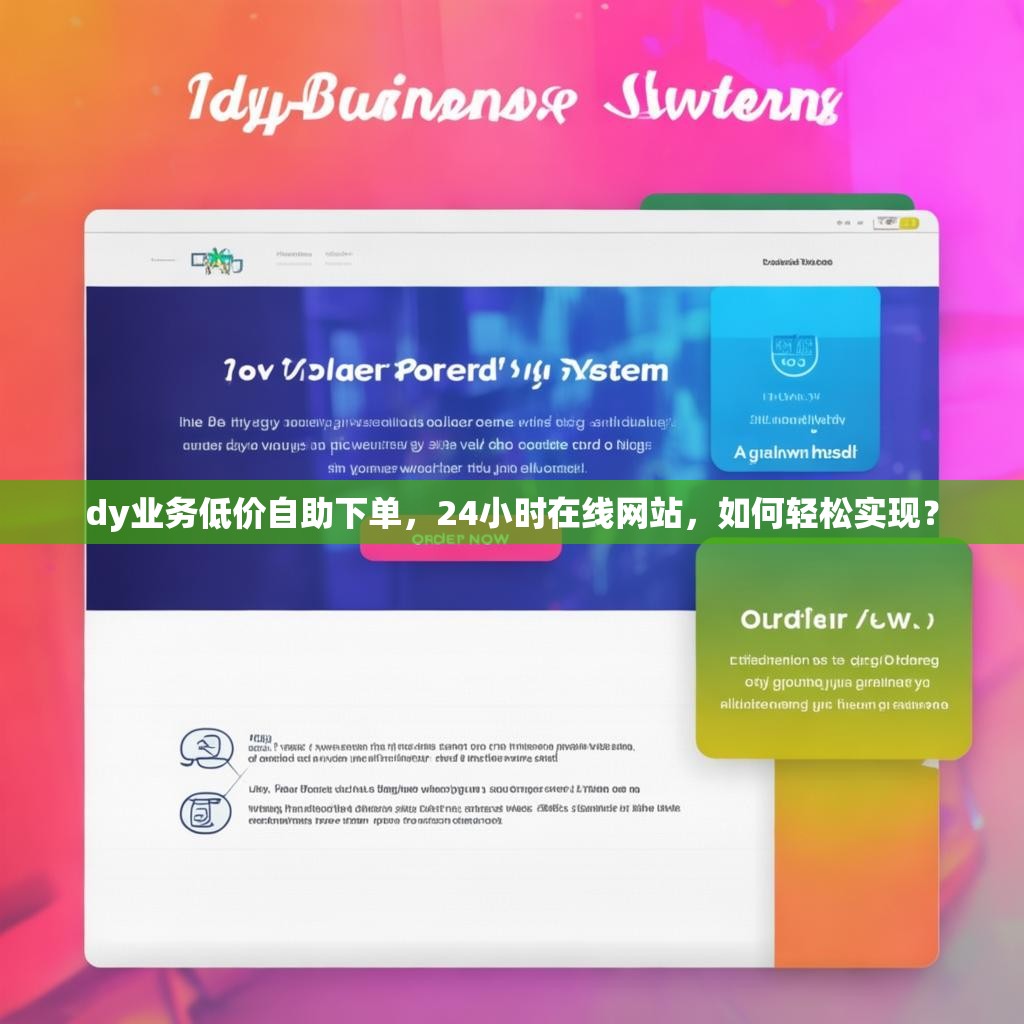 dy业务低价自助下单，24小时在线网站，如何轻松实现？