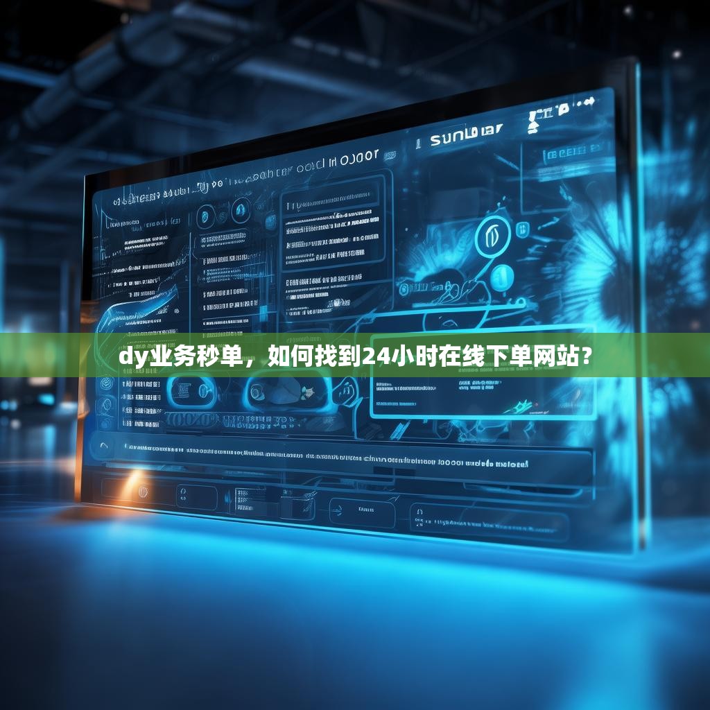 dy业务秒单，如何找到24小时在线下单网站？