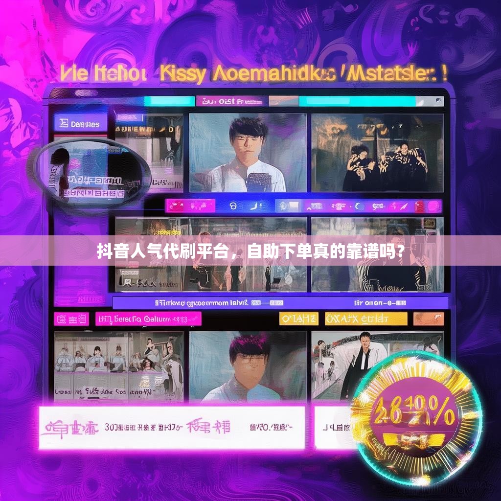 抖音人气代刷平台，自助下单真的靠谱吗？