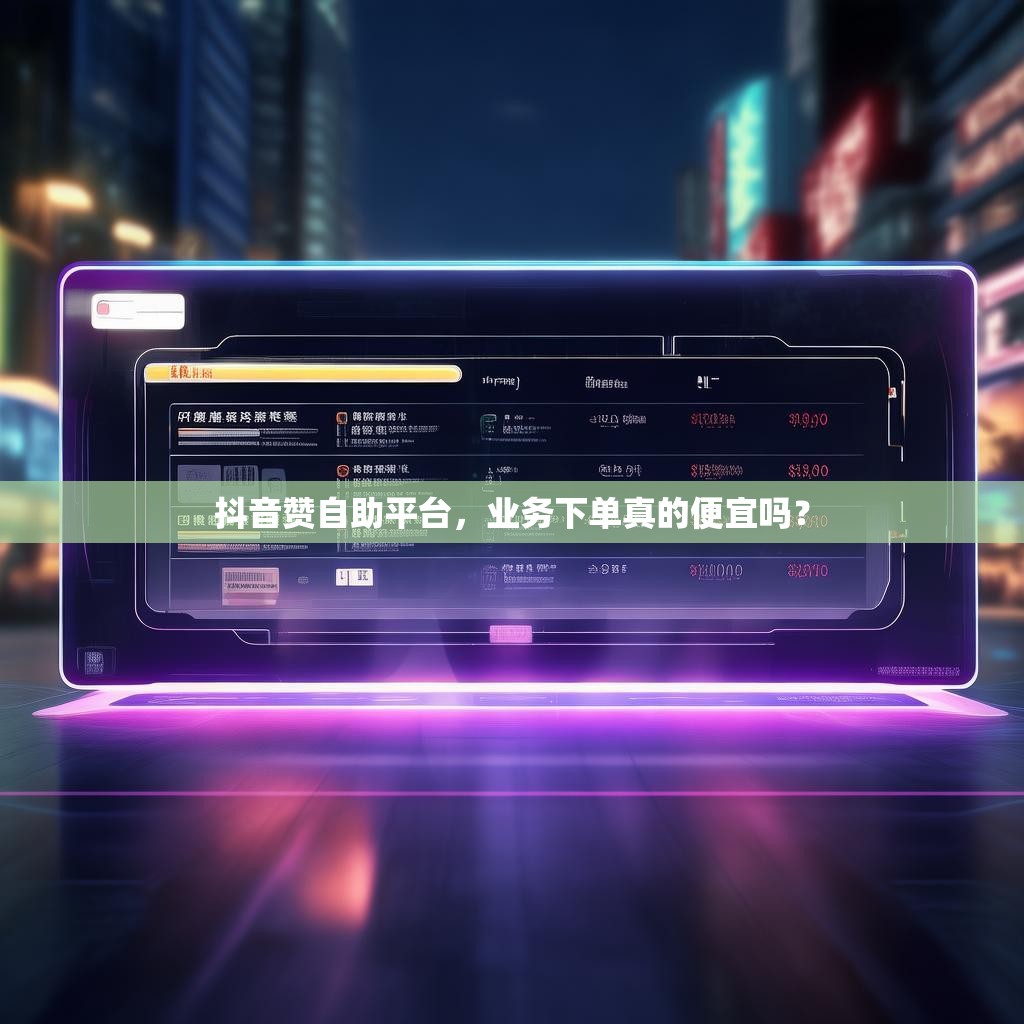 抖音赞自助平台，业务下单真的便宜吗？