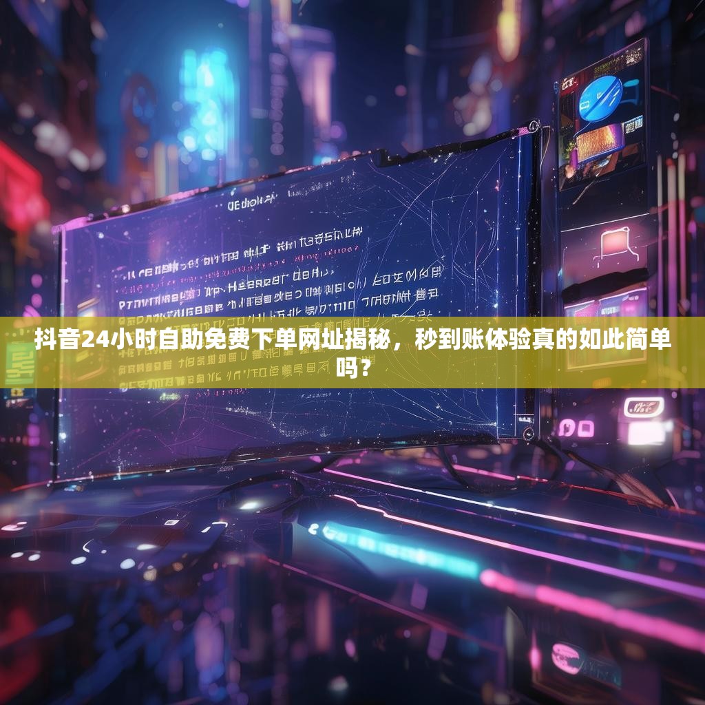 抖音24小时自助免费下单网址揭秘，秒到账体验真的如此简单吗？