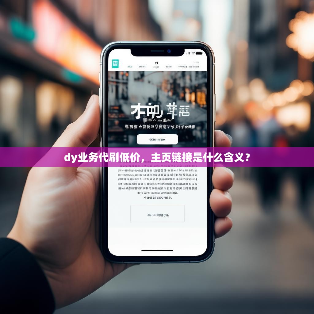 dy业务代刷低价，主页链接是什么含义？