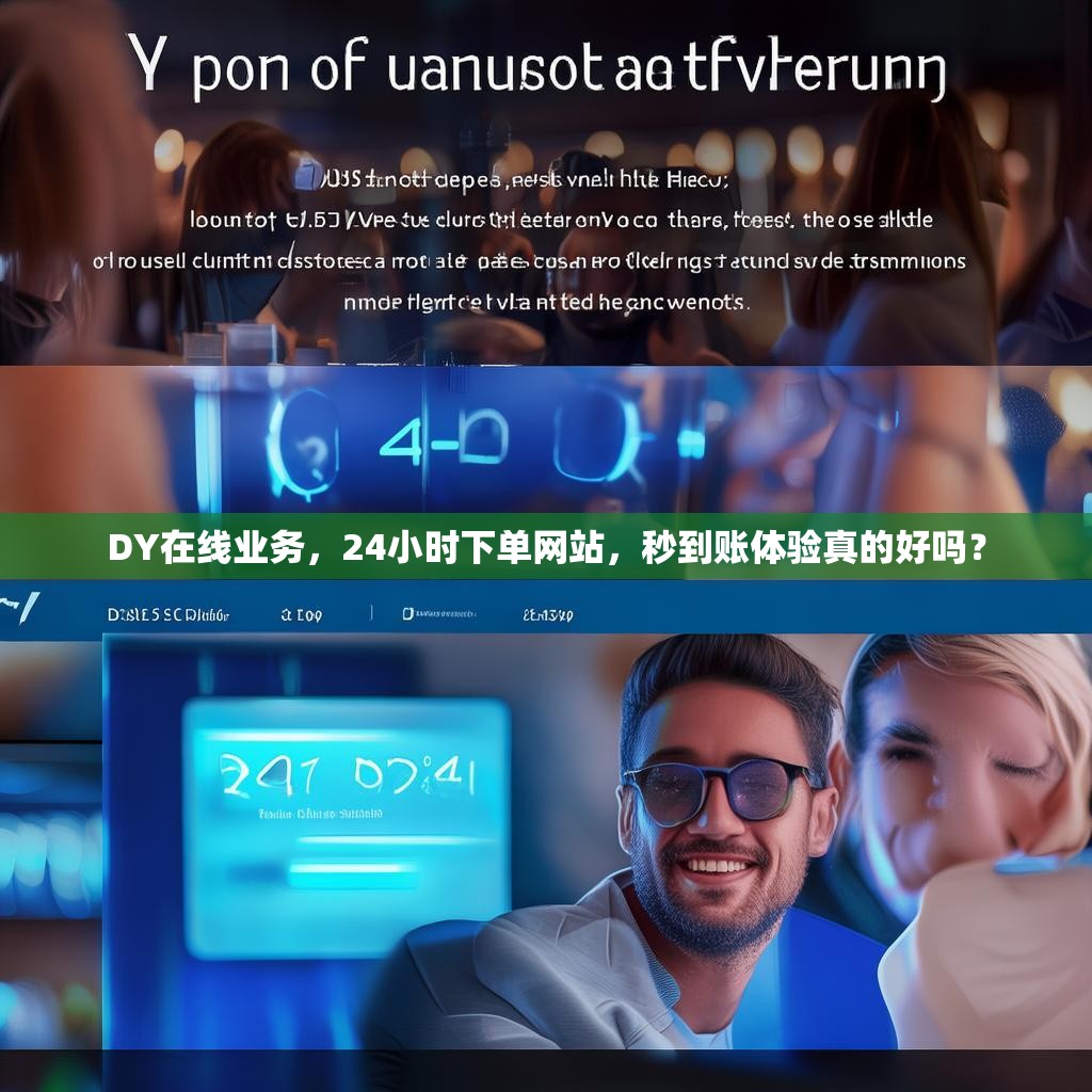 DY在线业务，24小时下单网站，秒到账体验真的好吗？