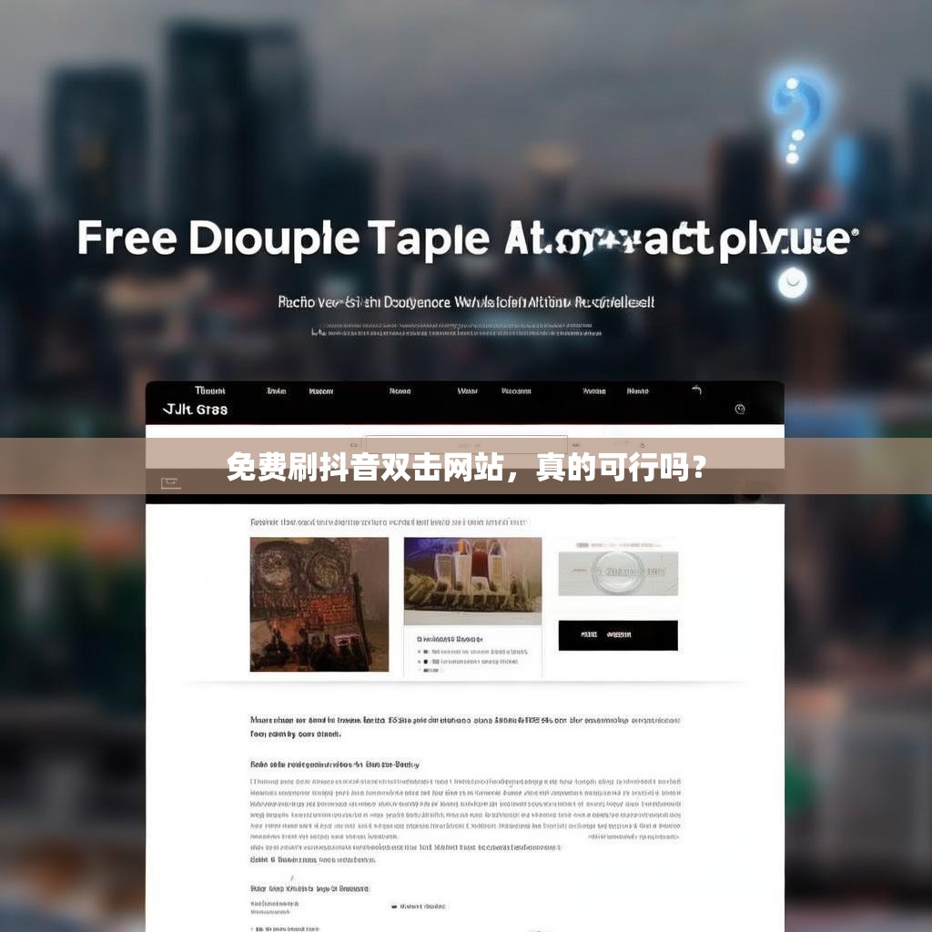 免费刷抖音双击网站，真的可行吗？