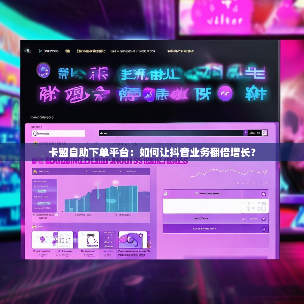 卡盟自助下单平台：如何让抖音业务翻倍增长？