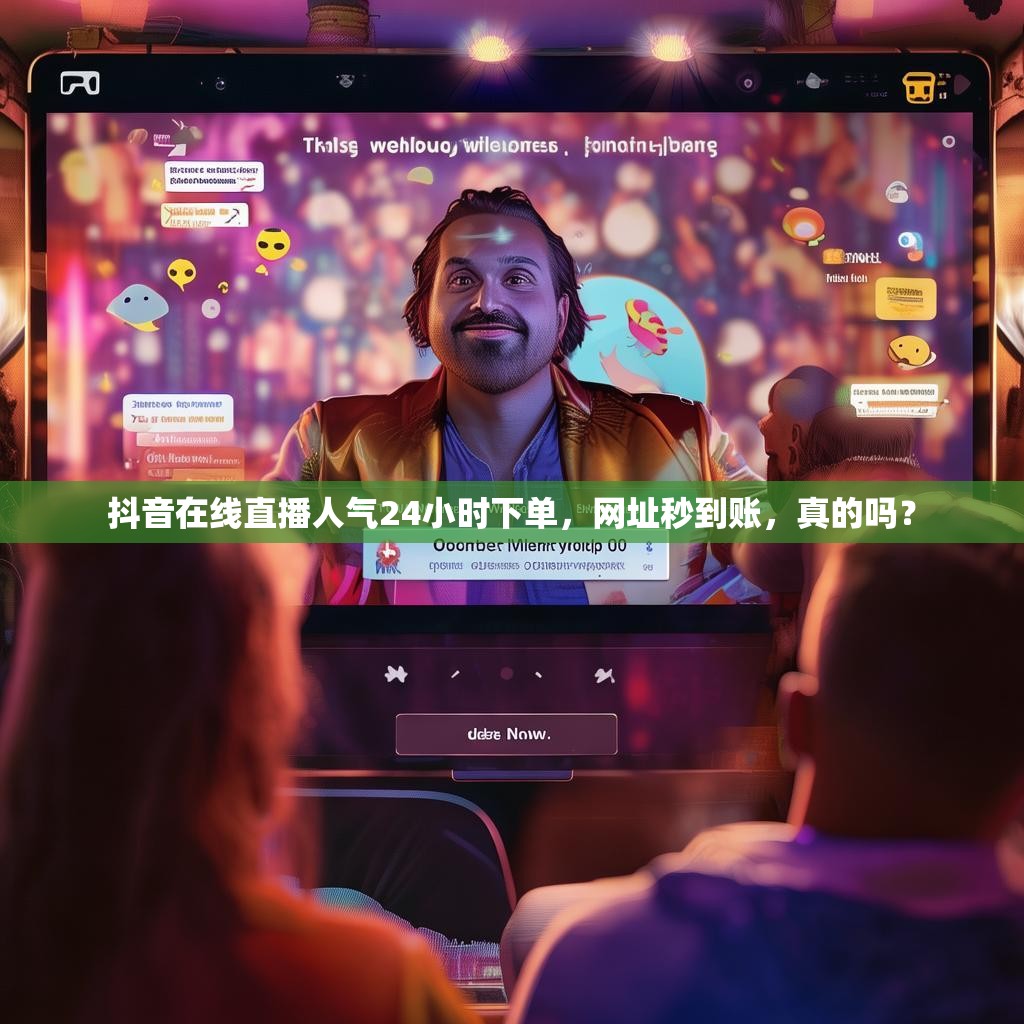 抖音在线直播人气24小时下单，网址秒到账，真的吗？