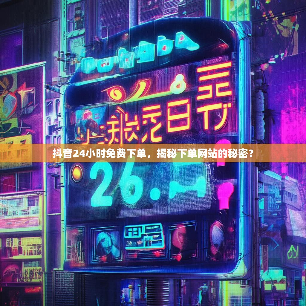 抖音24小时免费下单，揭秘下单网站的秘密？