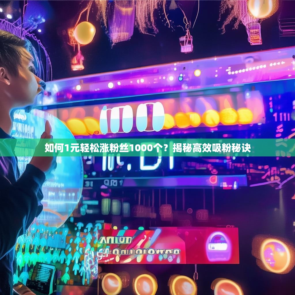 如何1元轻松涨粉丝1000个？揭秘高效吸粉秘诀