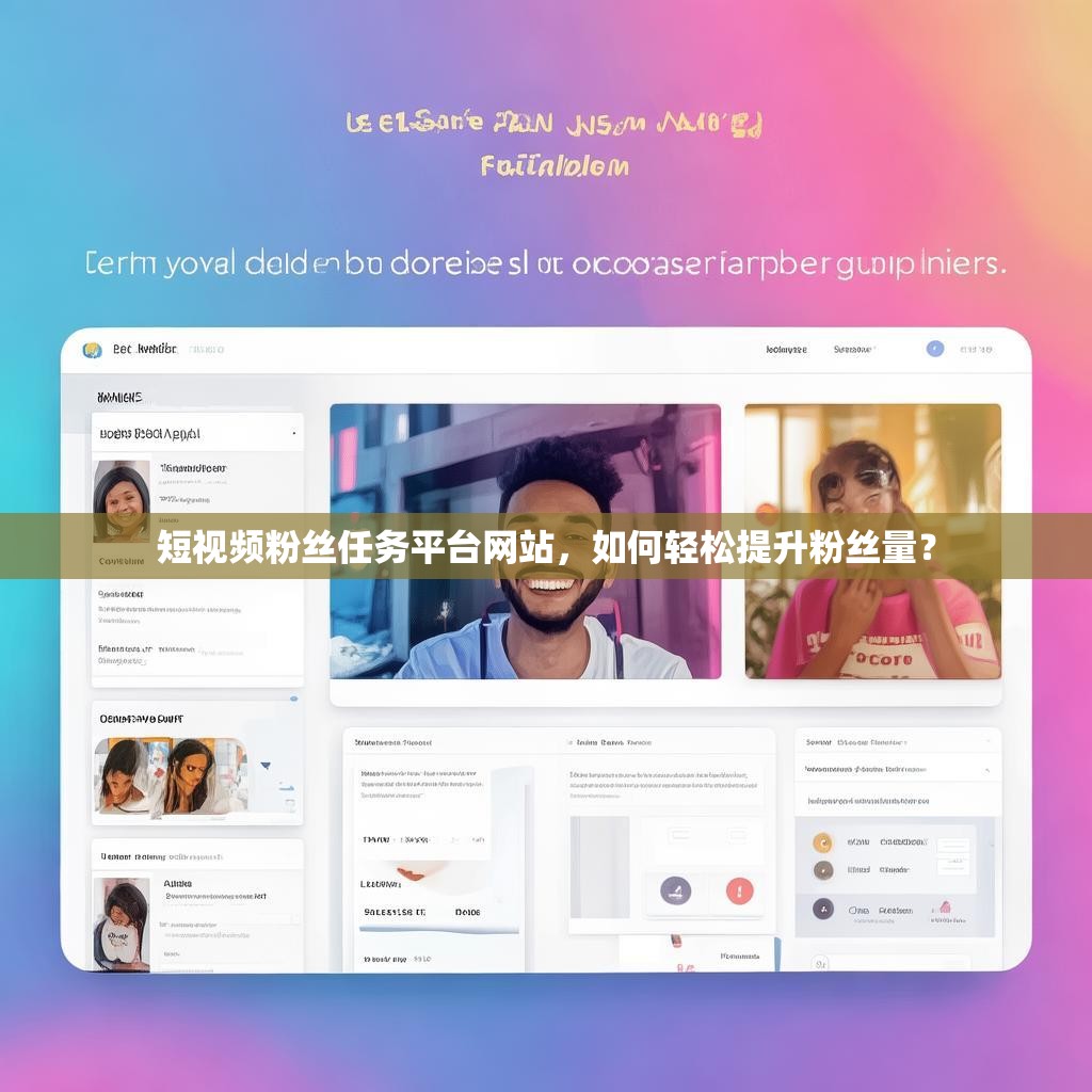短视频粉丝任务平台网站，如何轻松提升粉丝量？
