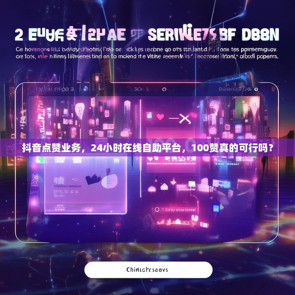 抖音点赞业务，24小时在线自助平台，100赞真的可行吗？