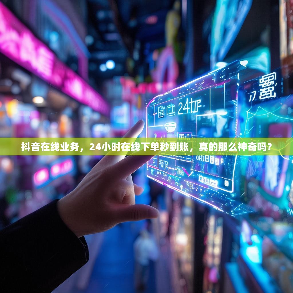 抖音在线业务，24小时在线下单秒到账，真的那么神奇吗？