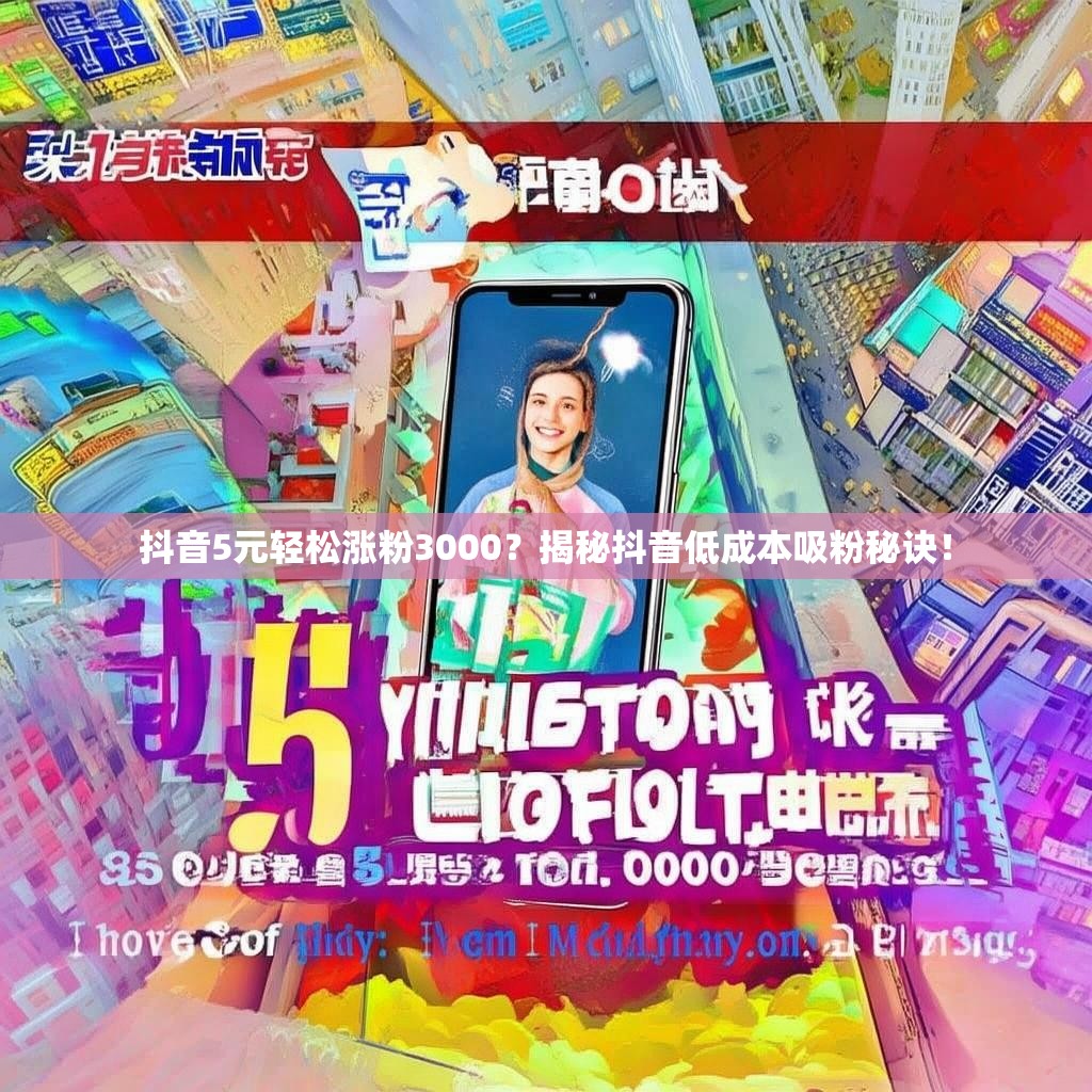 抖音5元轻松涨粉3000？揭秘抖音低成本吸粉秘诀！
