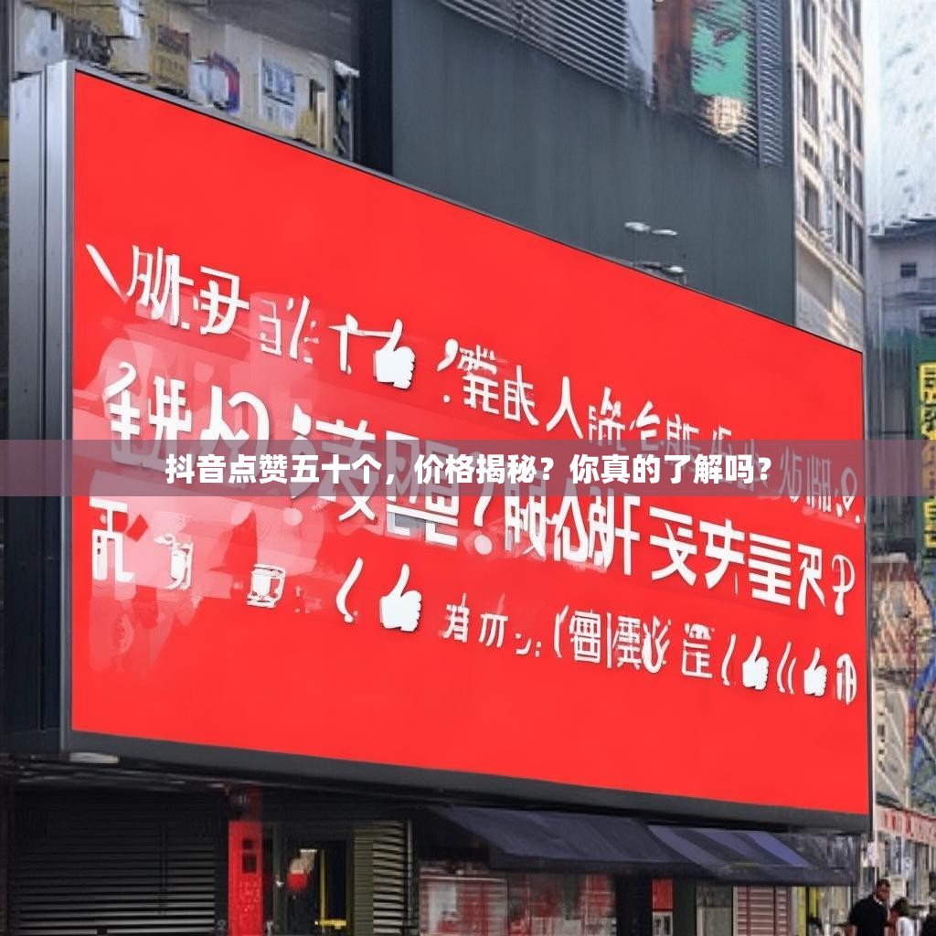 抖音点赞五十个，价格揭秘？你真的了解吗？