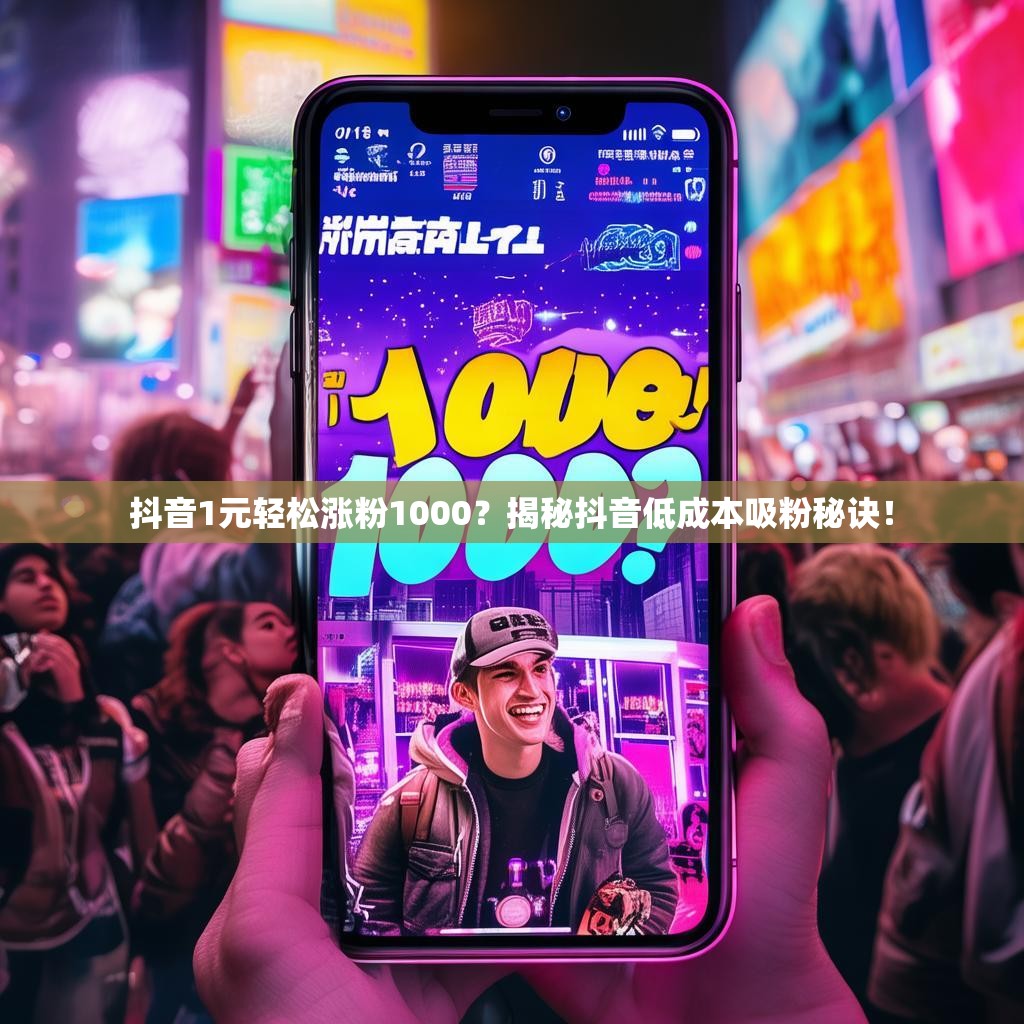 抖音1元轻松涨粉1000？揭秘抖音低成本吸粉秘诀！