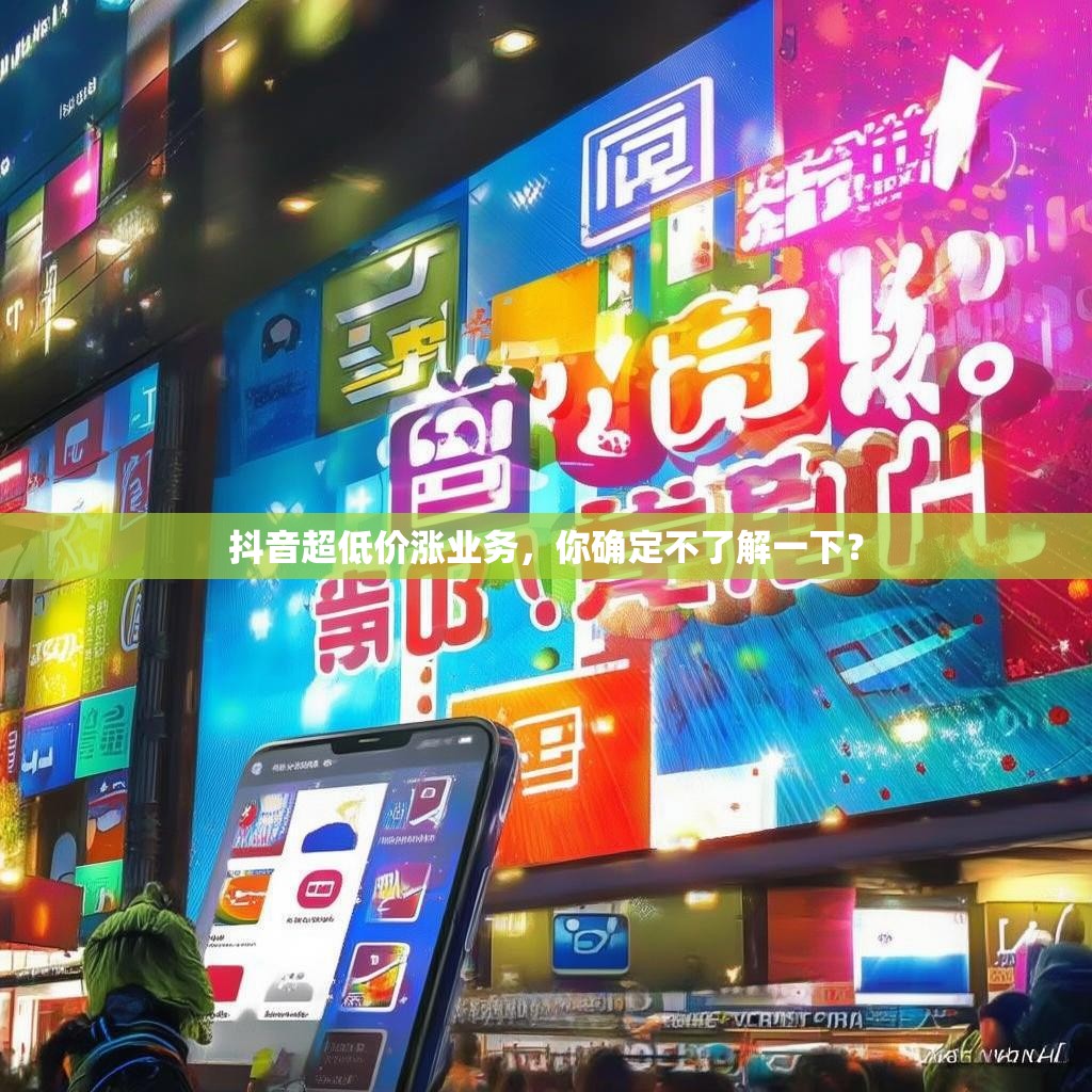 抖音超低价涨业务，你确定不了解一下？