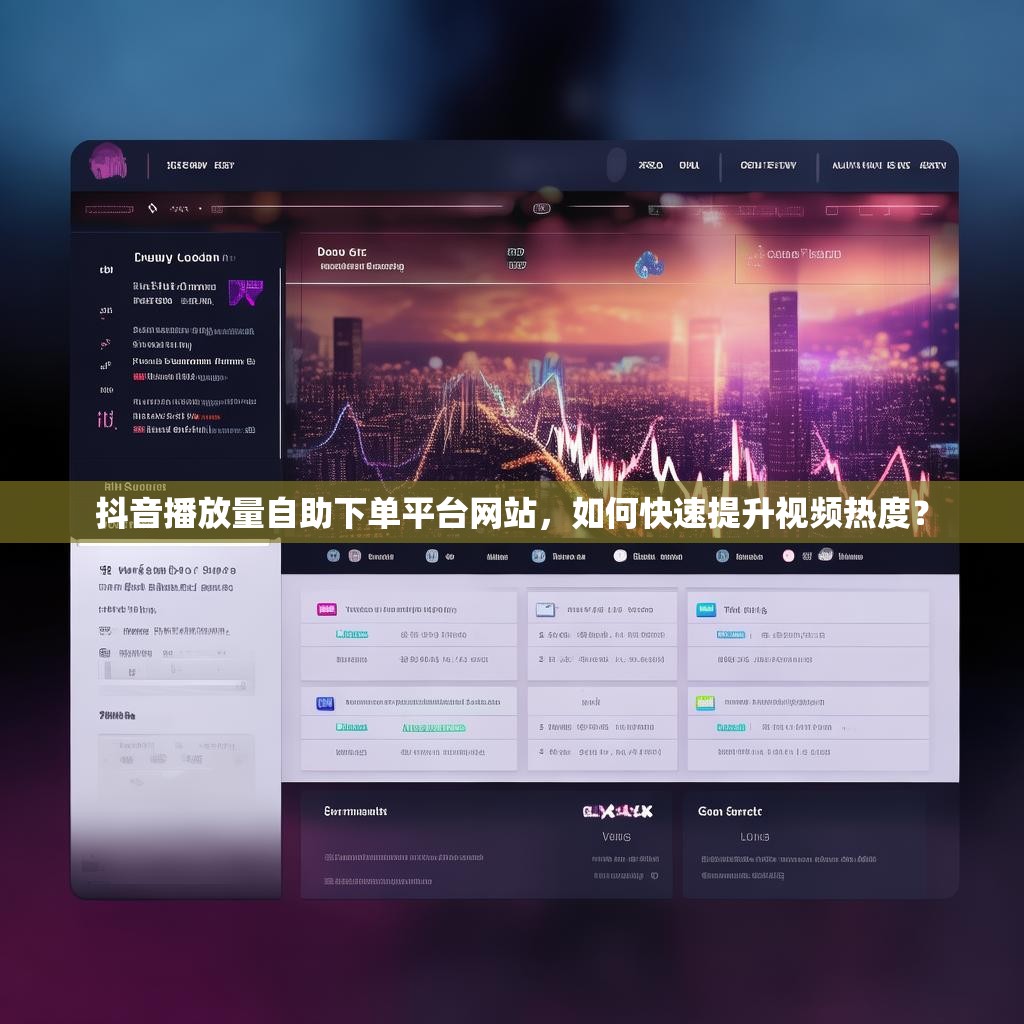 抖音播放量自助下单平台网站，如何快速提升视频热度？