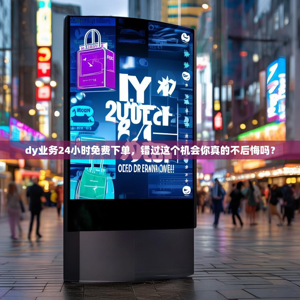 dy业务24小时免费下单，错过这个机会你真的不后悔吗？