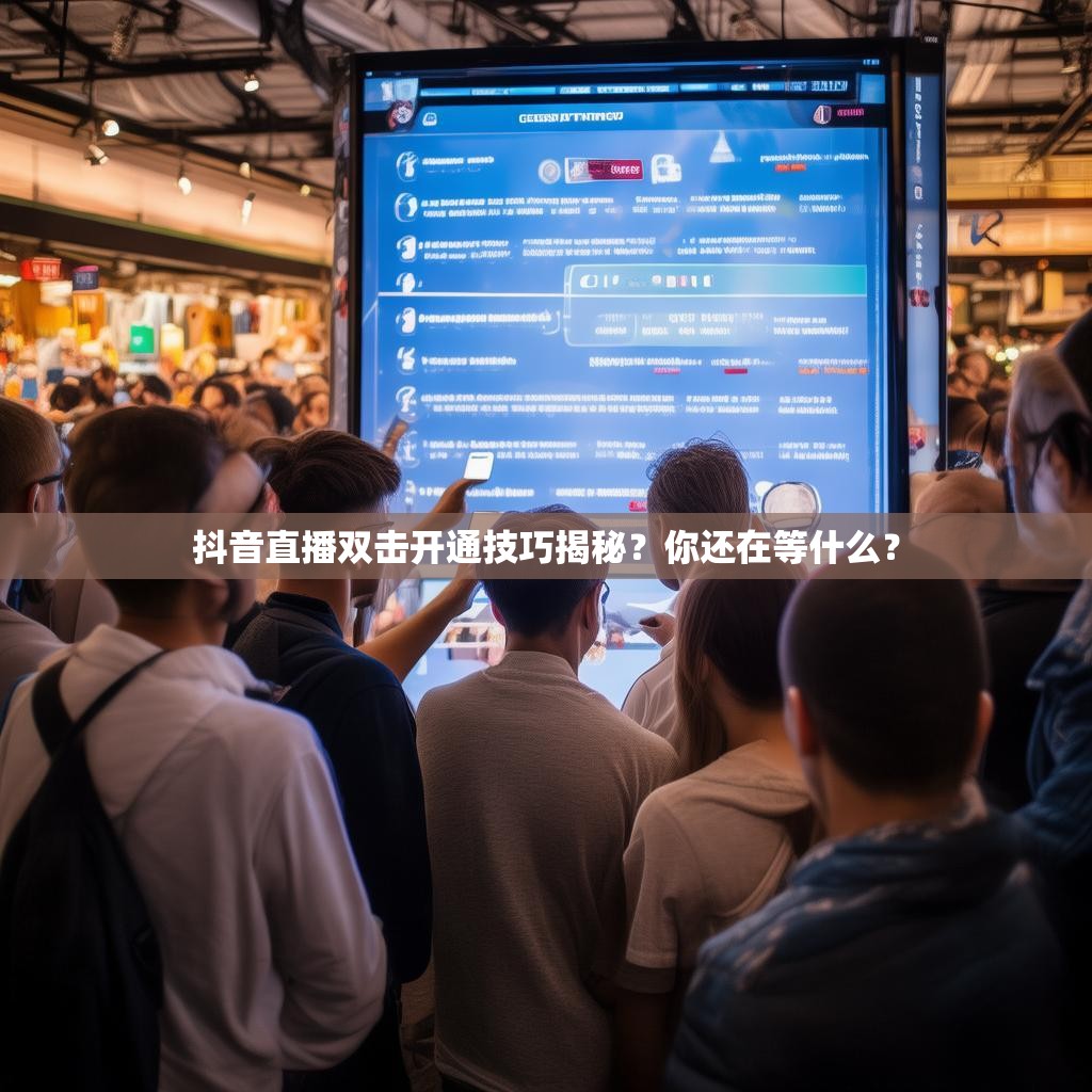 抖音直播双击开通技巧揭秘？你还在等什么？
