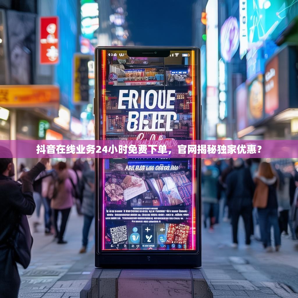 抖音在线业务24小时免费下单，官网揭秘独家优惠？