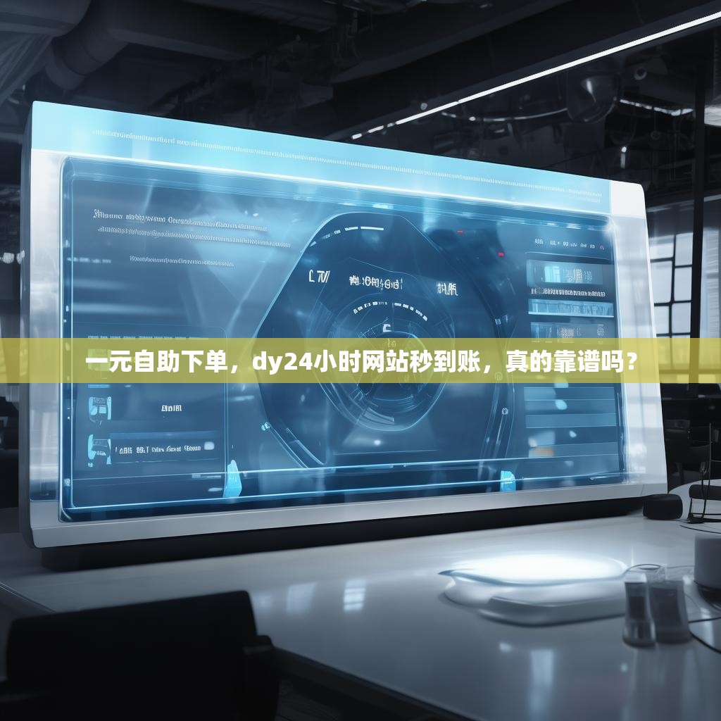 一元自助下单，dy24小时网站秒到账，真的靠谱吗？