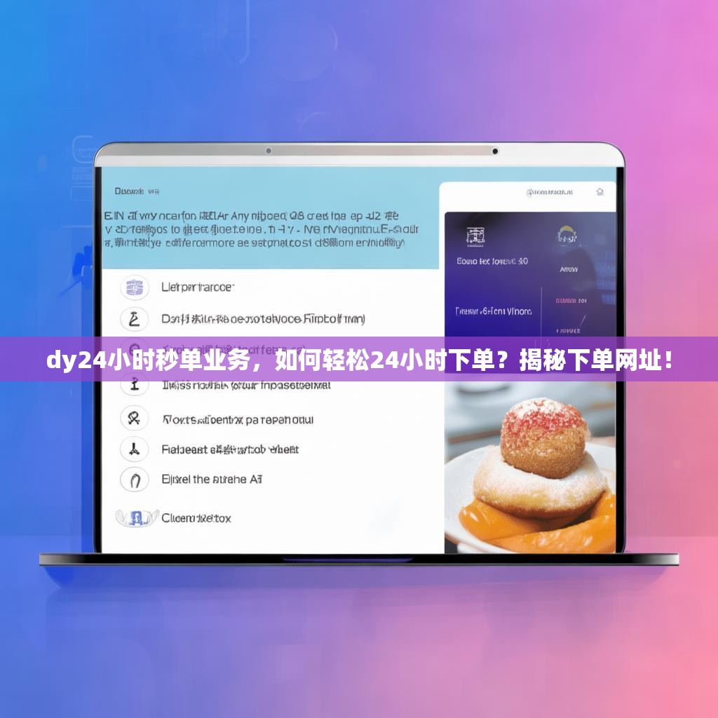 dy24小时秒单业务，如何轻松24小时下单？揭秘下单网址！