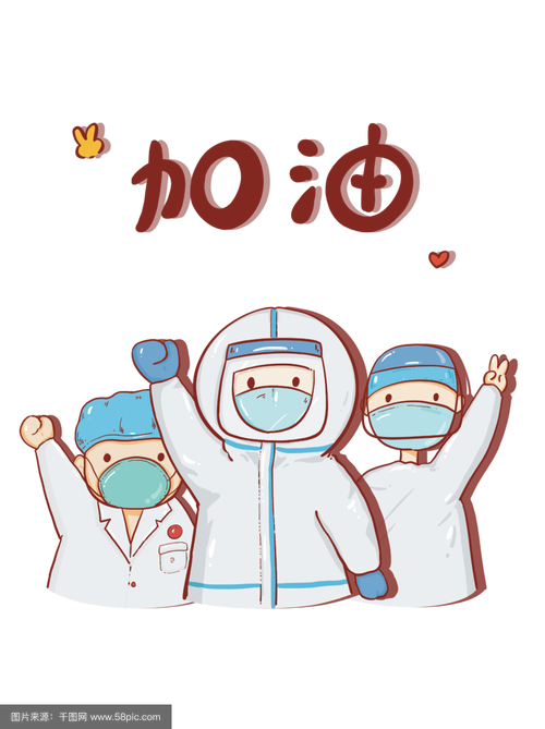 疫情卡通手绘图片素材20张，传递正能量，为武汉中国加油